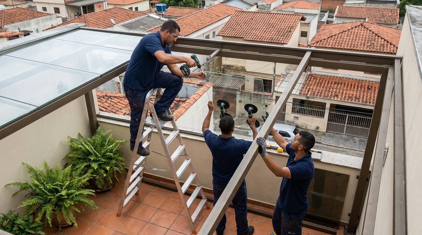 Cobertura de Vidro em Pelotas‑RS